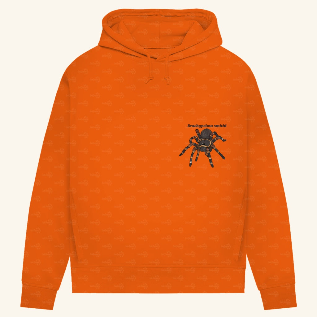 Damen Bio Hoodie mit Seitentaschen | Rotknie Vogelspinne Weiblich  Brachypelma smithi