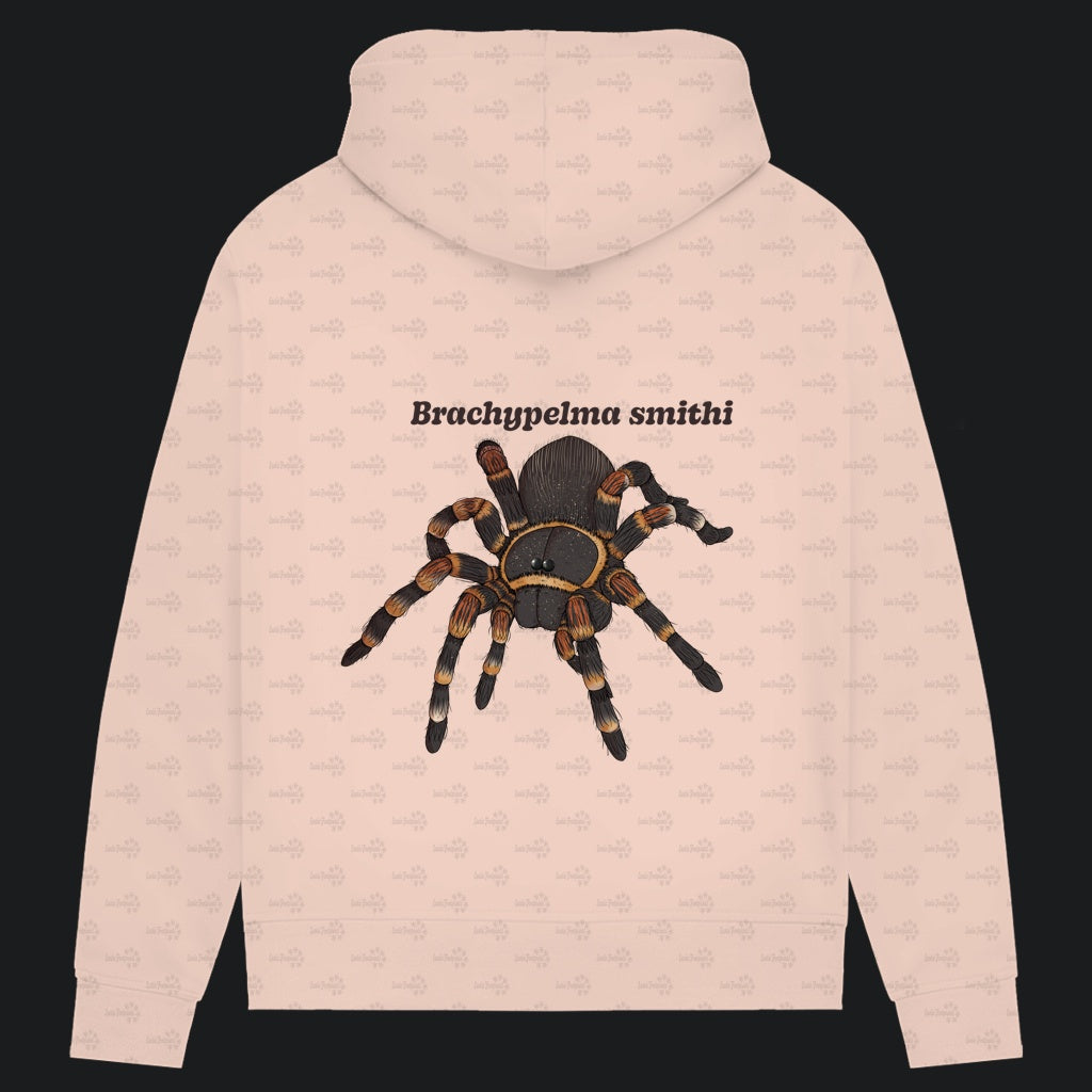 Damen Bio Hoodie mit Seitentaschen | Rotknie Vogelspinne Weiblich  Brachypelma smithi