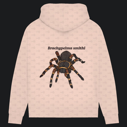 Damen Bio Hoodie mit Seitentaschen | Rotknie Vogelspinne Weiblich  Brachypelma smithi