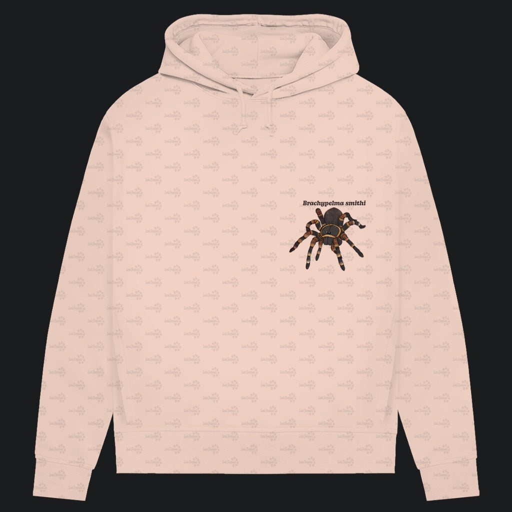 Damen Bio Hoodie mit Seitentaschen | Rotknie Vogelspinne Weiblich  Brachypelma smithi