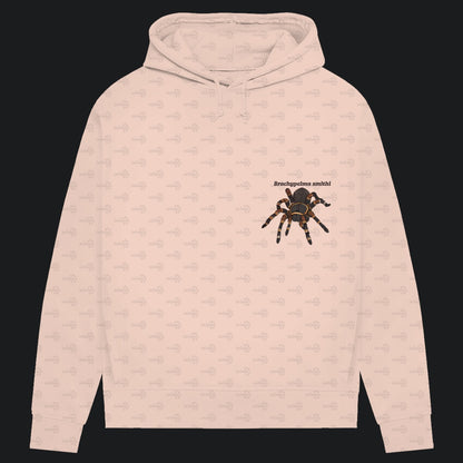 Damen Bio Hoodie mit Seitentaschen | Rotknie Vogelspinne Weiblich  Brachypelma smithi