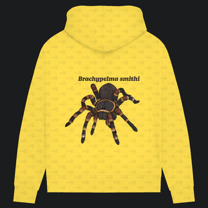 Damen Bio Hoodie mit Seitentaschen | Rotknie Vogelspinne Weiblich  Brachypelma smithi