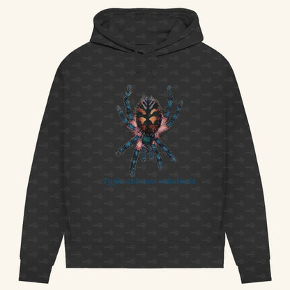 Damen Bio Hoodie mit Seitentaschen | Brasilianische Juwelvogelspinne Typhochlaena seladonia