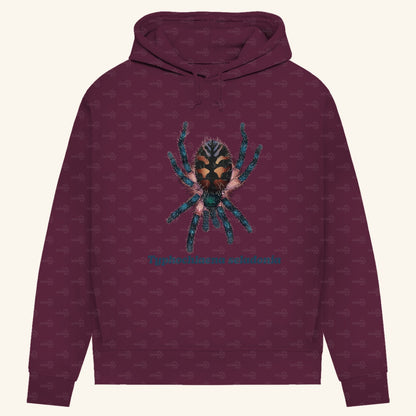 Damen Bio Hoodie mit Seitentaschen | Brasilianische Juwelvogelspinne Typhochlaena seladonia