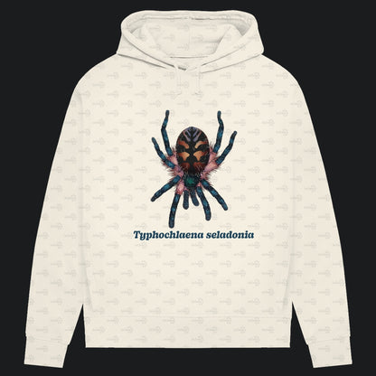 Damen Bio Hoodie mit Seitentaschen | Brasilianische Juwelvogelspinne Typhochlaena seladonia