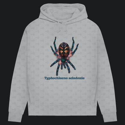 Damen Bio Hoodie mit Seitentaschen | Brasilianische Juwelvogelspinne Typhochlaena seladonia