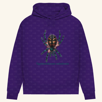 Damen Bio Hoodie mit Seitentaschen | Brasilianische Juwelvogelspinne Typhochlaena seladonia