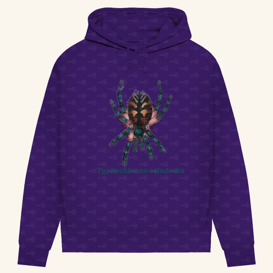 Damen Bio Hoodie mit Seitentaschen | Brasilianische Juwelvogelspinne Typhochlaena seladonia