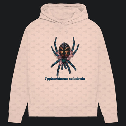 Damen Bio Hoodie mit Seitentaschen | Brasilianische Juwelvogelspinne Typhochlaena seladonia