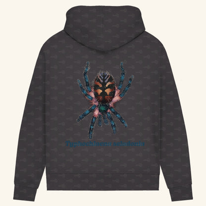 Damen Bio Hoodie mit Seitentaschen | Brasilianische Juwelvogelspinne Typhochlaena seladonia