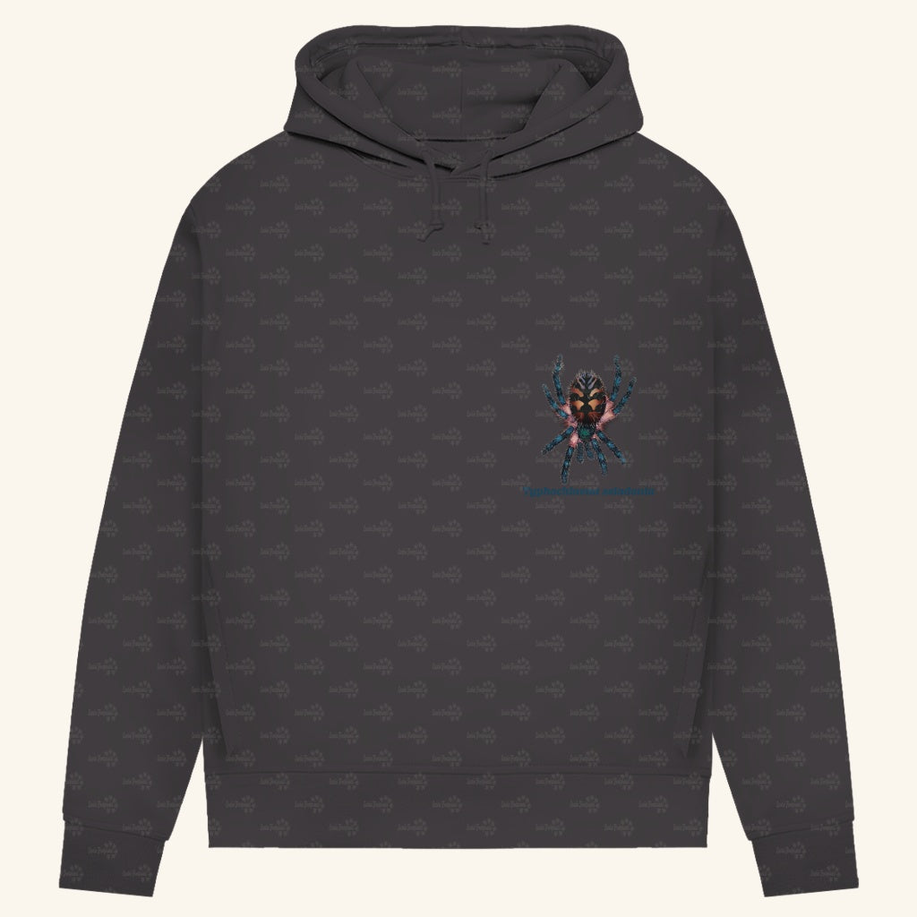 Damen Bio Hoodie mit Seitentaschen | Brasilianische Juwelvogelspinne Typhochlaena seladonia