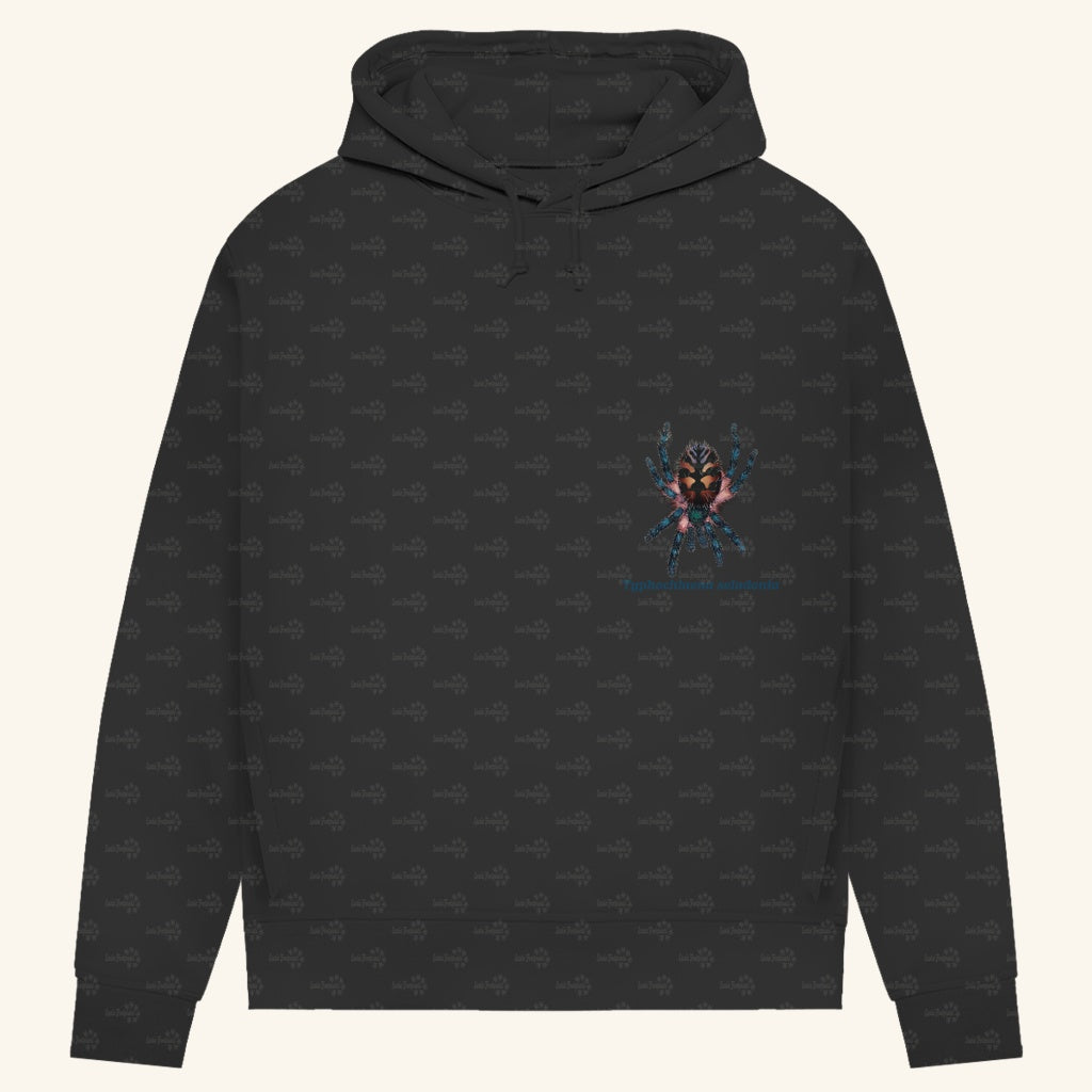 Damen Bio Hoodie mit Seitentaschen | Brasilianische Juwelvogelspinne Typhochlaena seladonia