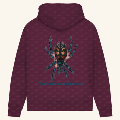Damen Bio Hoodie mit Seitentaschen | Brasilianische Juwelvogelspinne Typhochlaena seladonia