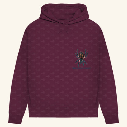 Damen Bio Hoodie mit Seitentaschen | Brasilianische Juwelvogelspinne Typhochlaena seladonia