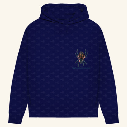 Damen Bio Hoodie mit Seitentaschen | Brasilianische Juwelvogelspinne Typhochlaena seladonia
