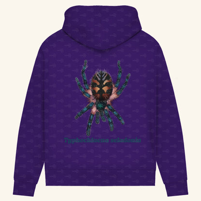 Damen Bio Hoodie mit Seitentaschen | Brasilianische Juwelvogelspinne Typhochlaena seladonia