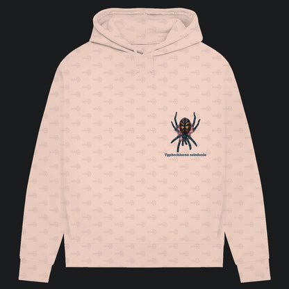 Damen Bio Hoodie mit Seitentaschen | Brasilianische Juwelvogelspinne Typhochlaena seladonia