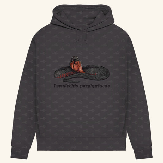 Damen Bio Hoodie mit Seitentaschen | Rotbäuchige Schwarzotter  Pseudechis porphyriacus
