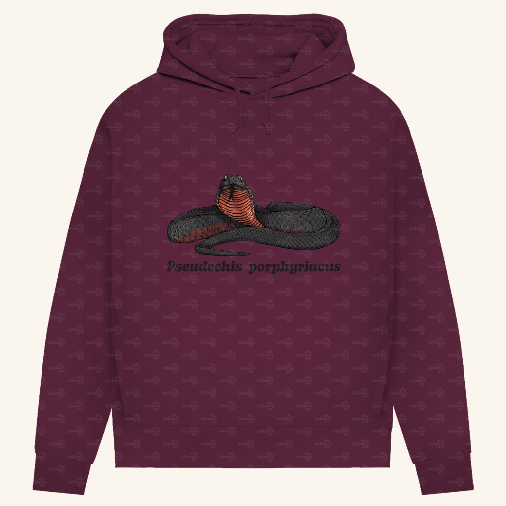 Damen Bio Hoodie mit Seitentaschen | Rotbäuchige Schwarzotter  Pseudechis porphyriacus
