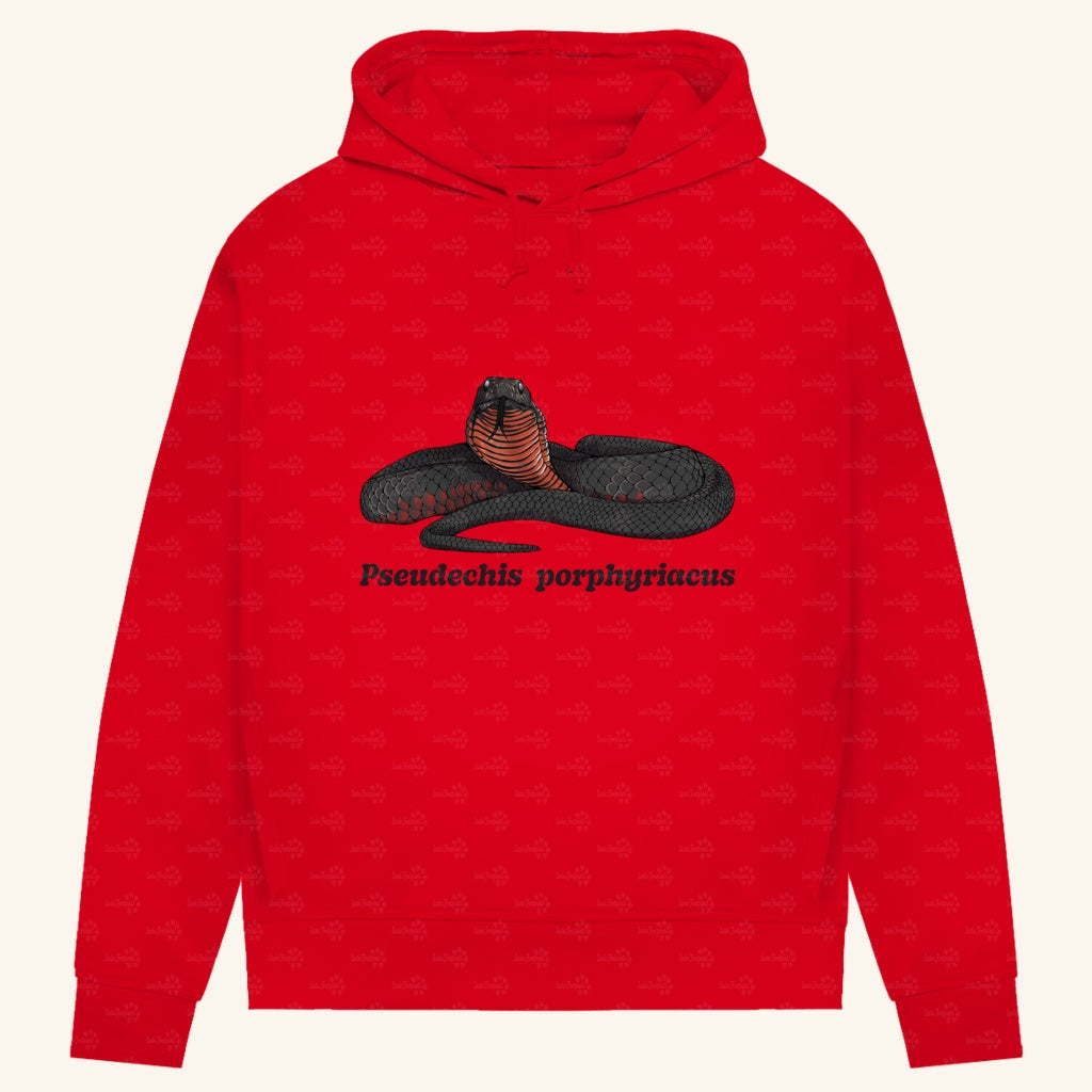 Damen Bio Hoodie mit Seitentaschen | Rotbäuchige Schwarzotter  Pseudechis porphyriacus