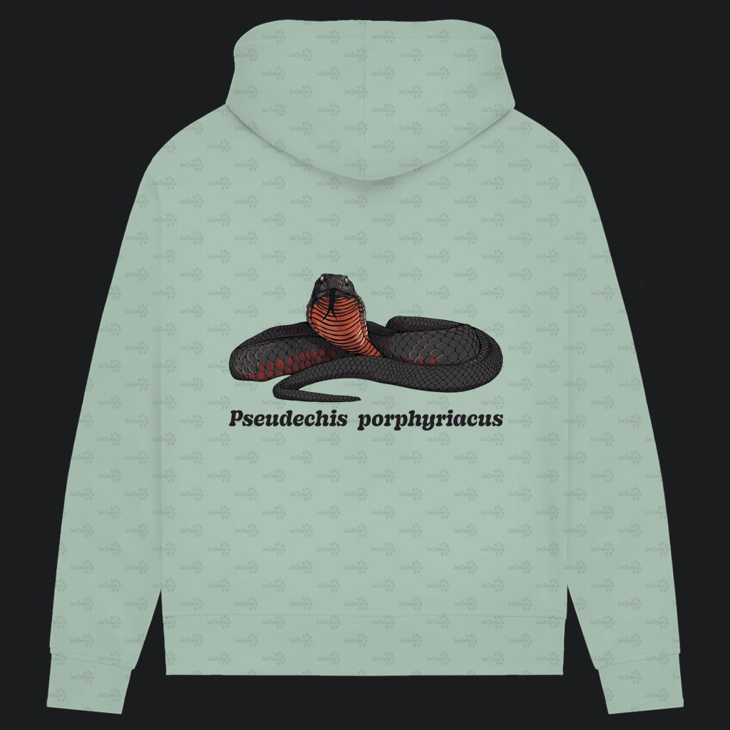 Damen Bio Hoodie mit Seitentaschen | Rotbäuchige Schwarzotter  Pseudechis porphyriacus