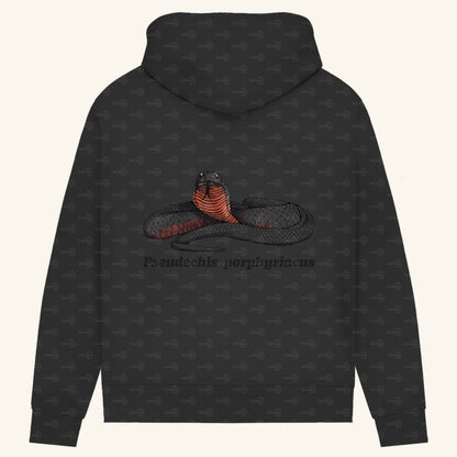 Damen Bio Hoodie mit Seitentaschen | Rotbäuchige Schwarzotter  Pseudechis porphyriacus