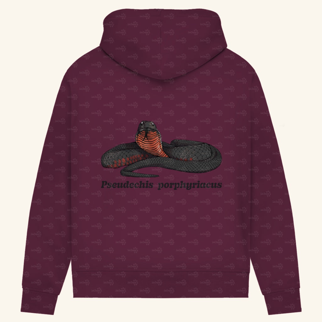 Damen Bio Hoodie mit Seitentaschen | Rotbäuchige Schwarzotter  Pseudechis porphyriacus