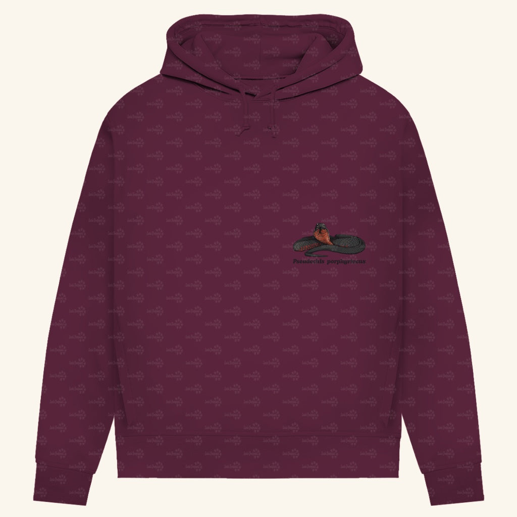 Damen Bio Hoodie mit Seitentaschen | Rotbäuchige Schwarzotter  Pseudechis porphyriacus