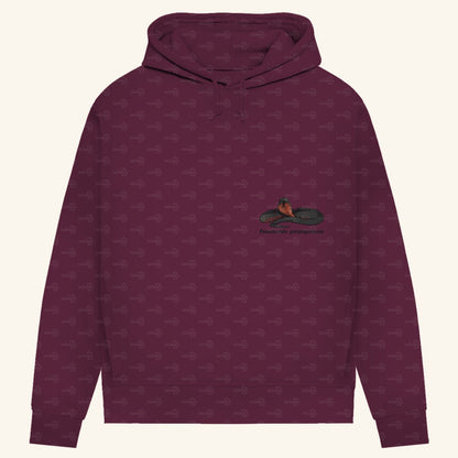 Damen Bio Hoodie mit Seitentaschen | Rotbäuchige Schwarzotter  Pseudechis porphyriacus