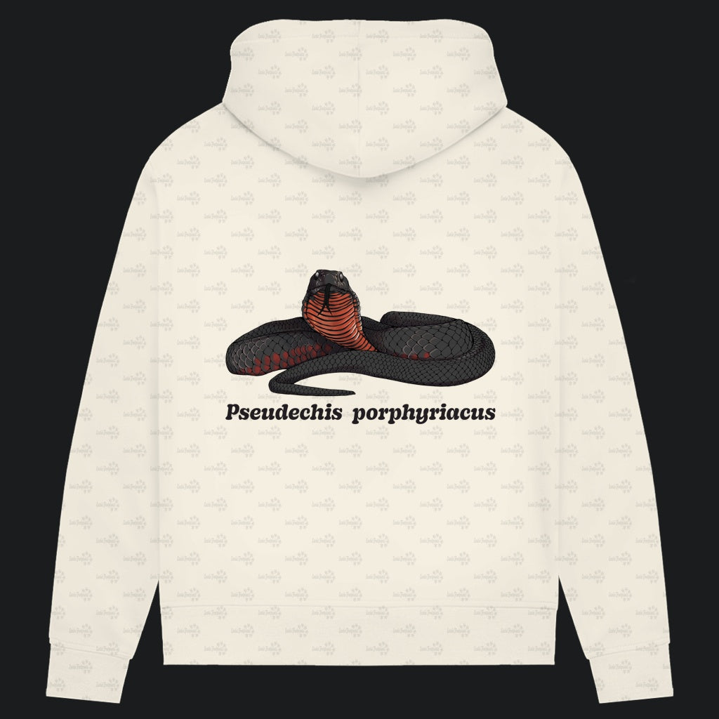 Damen Bio Hoodie mit Seitentaschen | Rotbäuchige Schwarzotter  Pseudechis porphyriacus