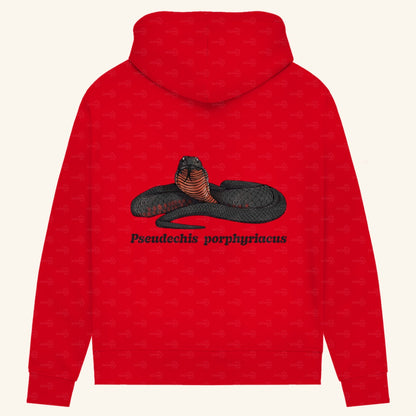 Damen Bio Hoodie mit Seitentaschen | Rotbäuchige Schwarzotter  Pseudechis porphyriacus