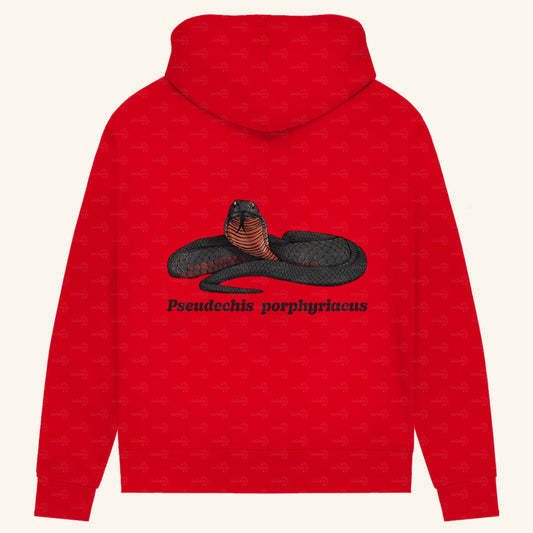 Damen Bio Hoodie mit Seitentaschen | Rotbäuchige Schwarzotter  Pseudechis porphyriacus