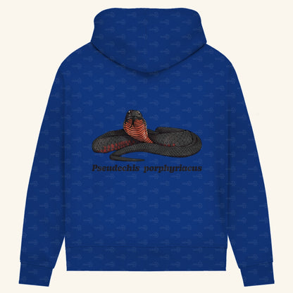 Damen Bio Hoodie mit Seitentaschen | Rotbäuchige Schwarzotter  Pseudechis porphyriacus