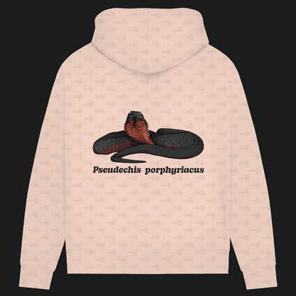 Damen Bio Hoodie mit Seitentaschen | Rotbäuchige Schwarzotter  Pseudechis porphyriacus
