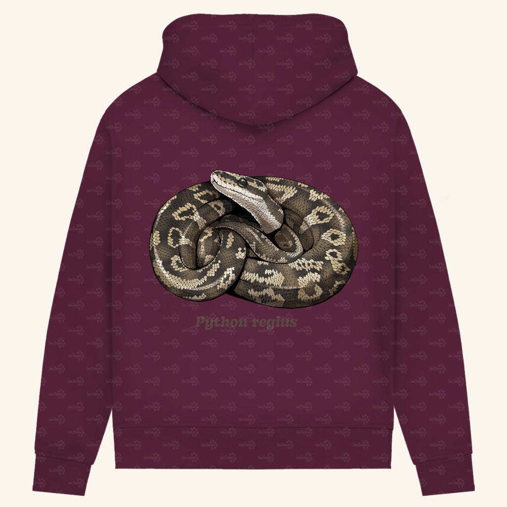 Damen Bio Hoodie mit Seitentaschen | Königspython  Ballpython Python regius