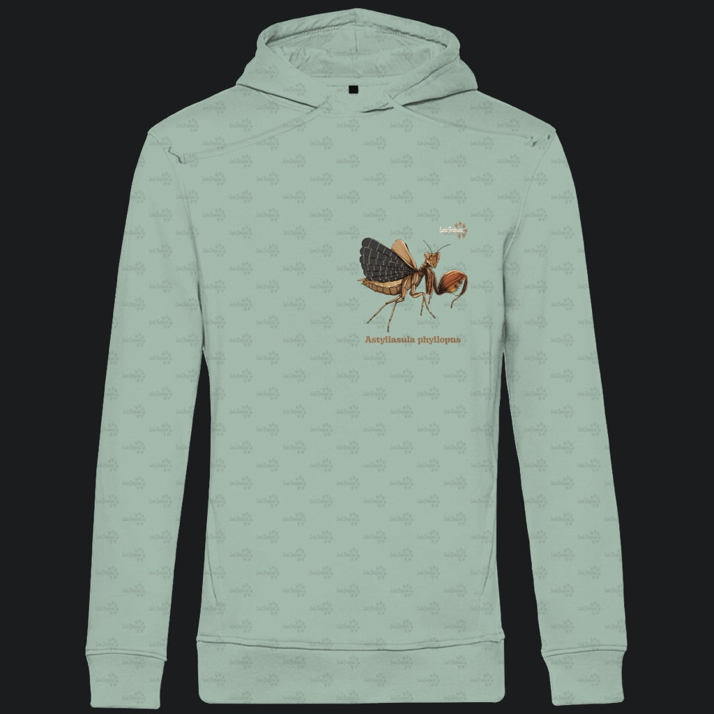 Herren Bio Hoodie mit Seitentaschen | Riesenboxermantis Astyliasula phyllopus