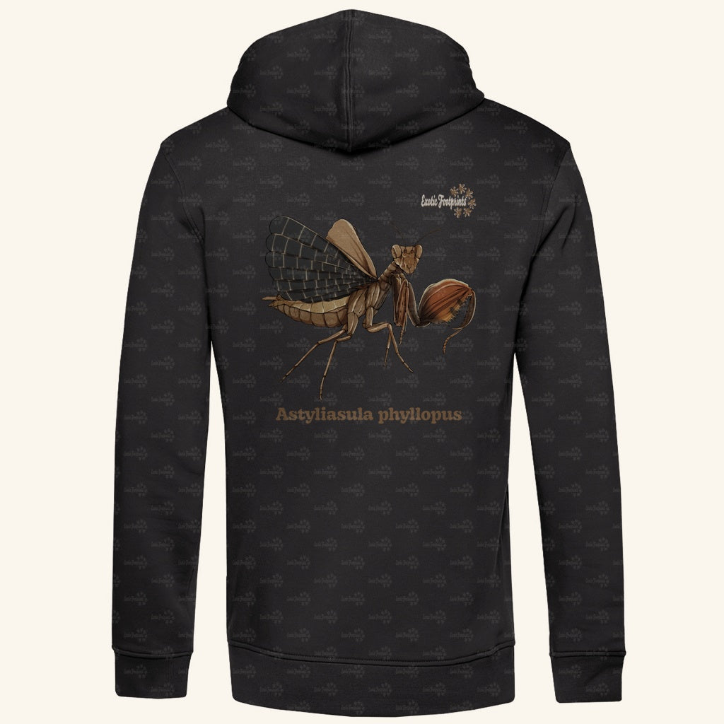 Herren Bio Hoodie mit Seitentaschen | Riesenboxermantis Astyliasula phyllopus