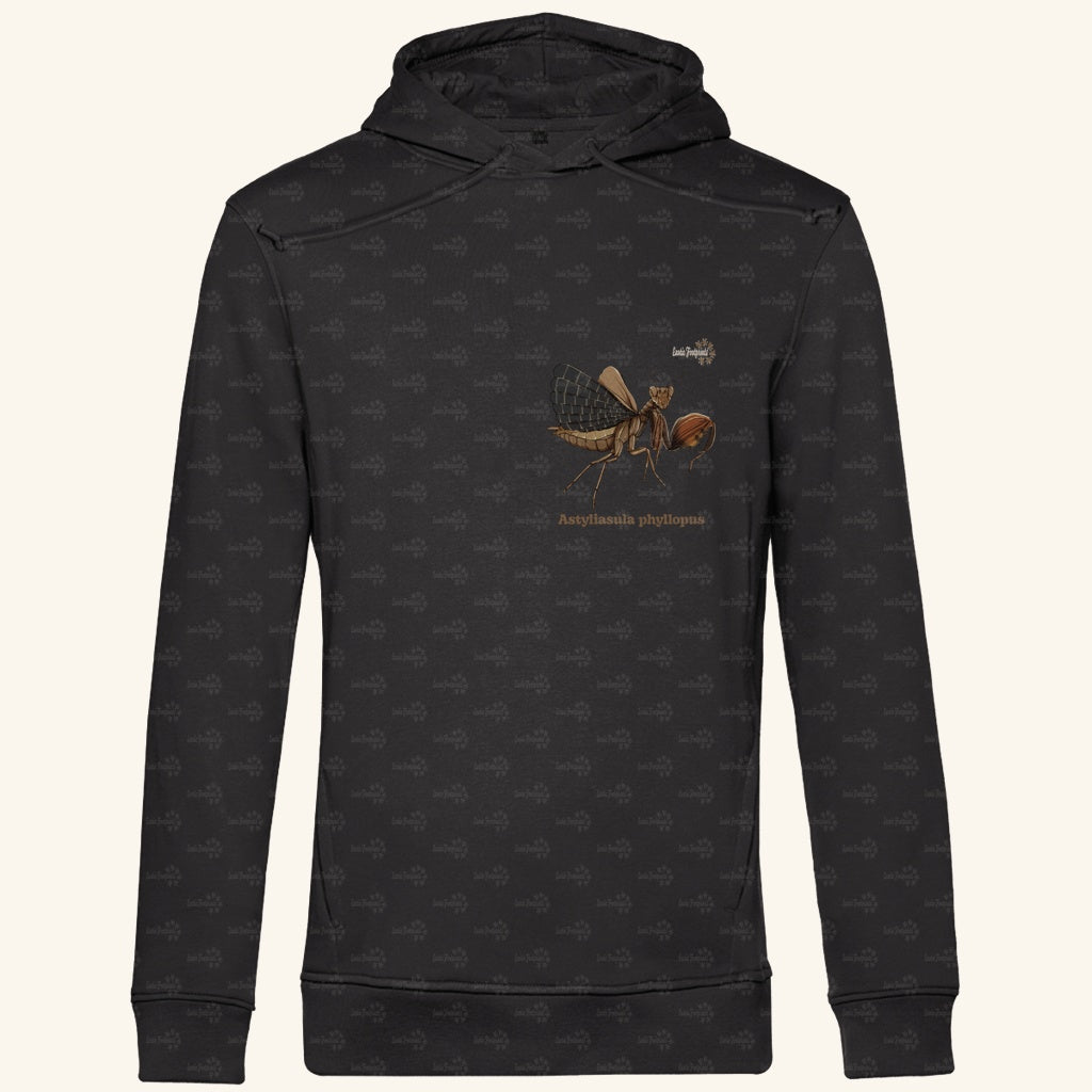 Herren Bio Hoodie mit Seitentaschen | Riesenboxermantis Astyliasula phyllopus