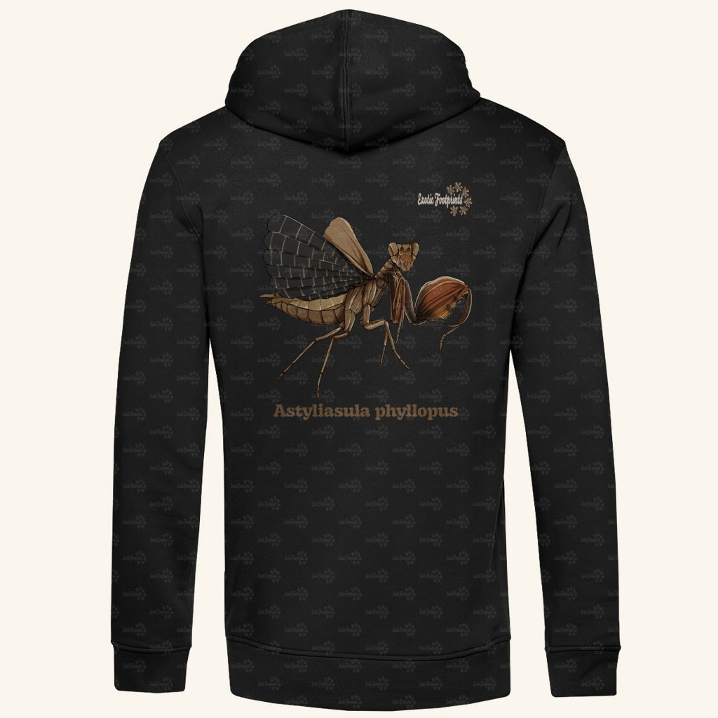 Herren Bio Hoodie mit Seitentaschen | Riesenboxermantis Astyliasula phyllopus