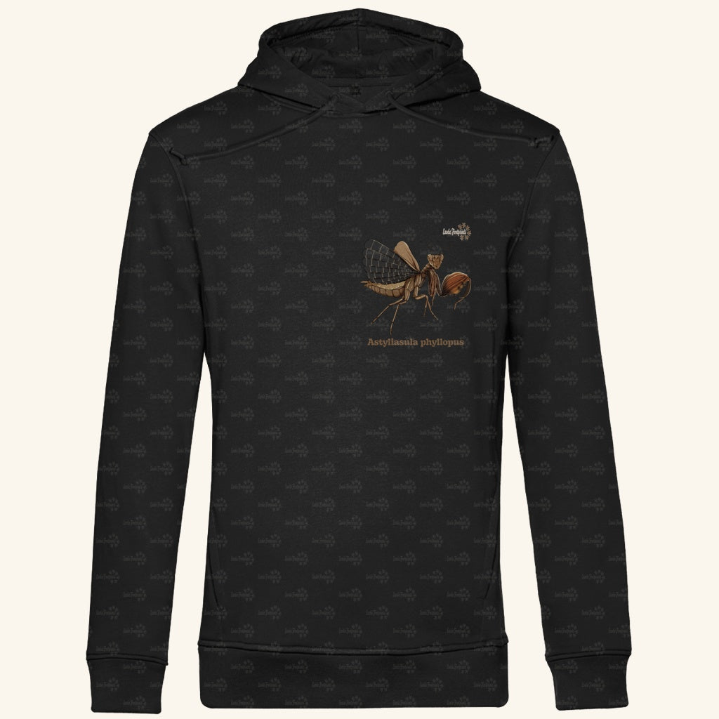 Herren Bio Hoodie mit Seitentaschen | Riesenboxermantis Astyliasula phyllopus