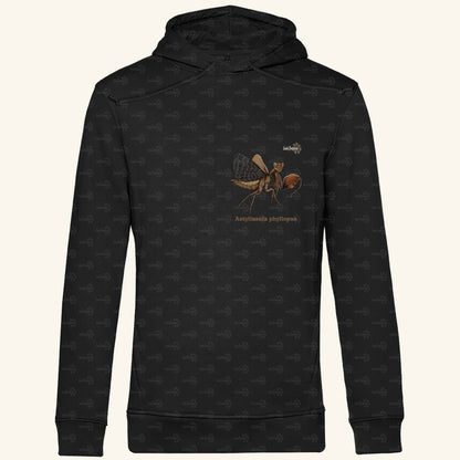 Herren Bio Hoodie mit Seitentaschen | Riesenboxermantis Astyliasula phyllopus