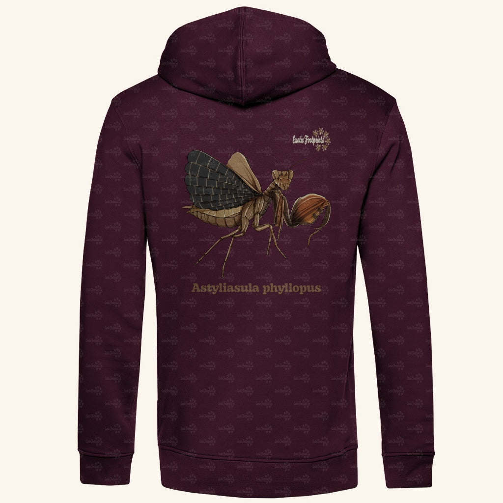 Herren Bio Hoodie mit Seitentaschen | Riesenboxermantis Astyliasula phyllopus