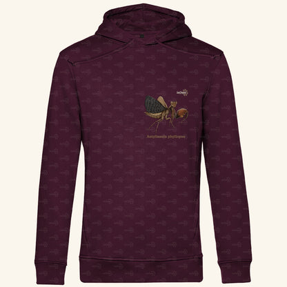 Herren Bio Hoodie mit Seitentaschen | Riesenboxermantis Astyliasula phyllopus