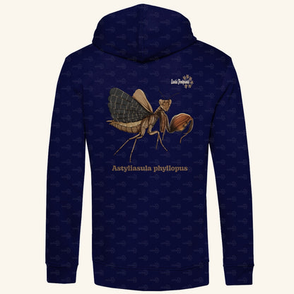 Herren Bio Hoodie mit Seitentaschen | Riesenboxermantis Astyliasula phyllopus