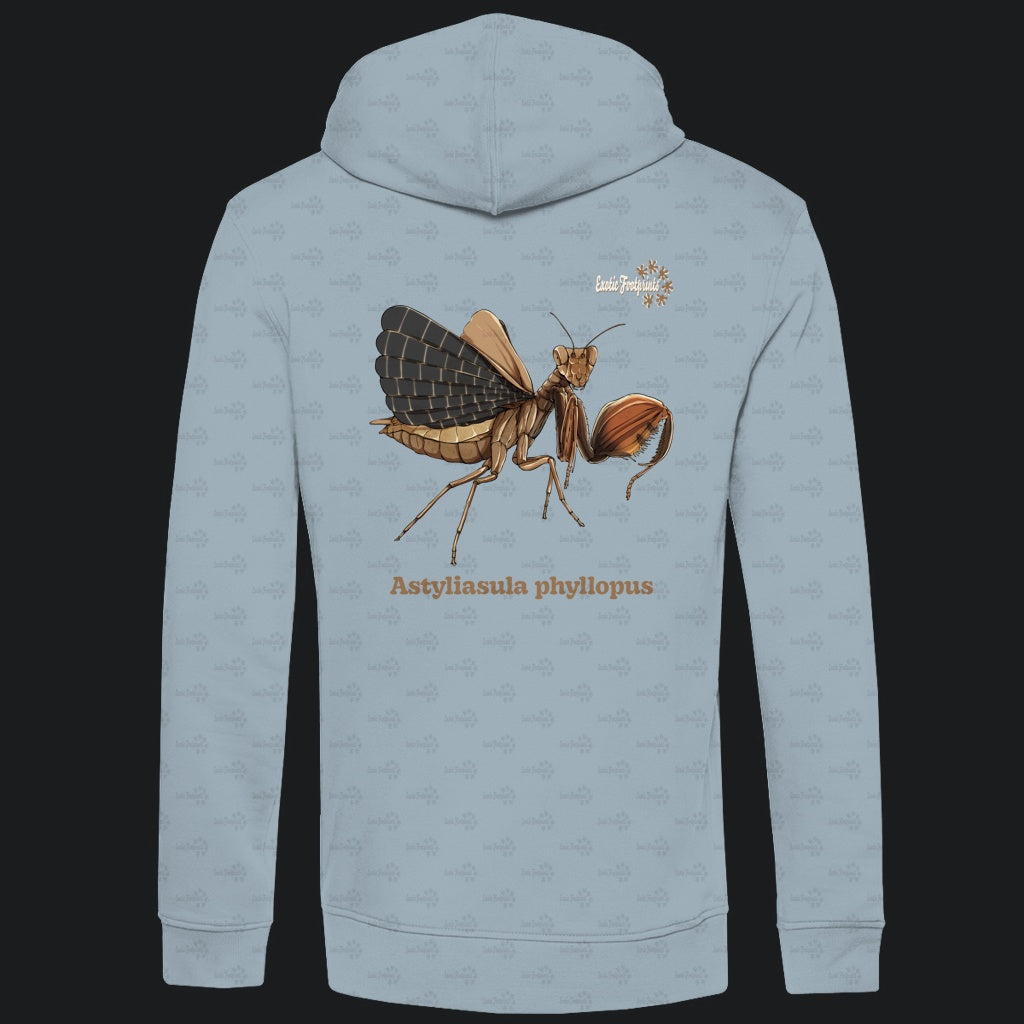 Herren Bio Hoodie mit Seitentaschen | Riesenboxermantis Astyliasula phyllopus