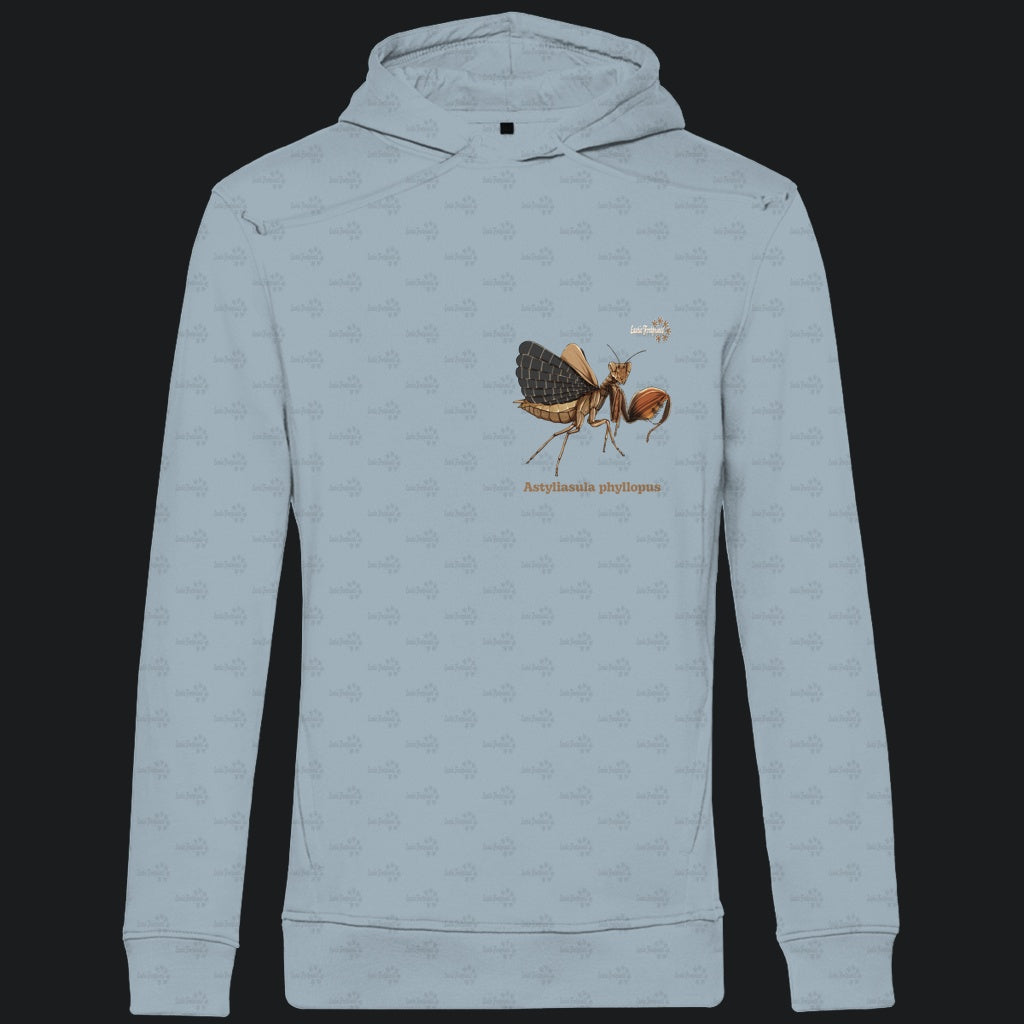 Herren Bio Hoodie mit Seitentaschen | Riesenboxermantis Astyliasula phyllopus