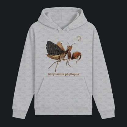 Unisex Bio Hoodie mit Bauchtasche | Riesenboxermantis Astyliasula phyllopus