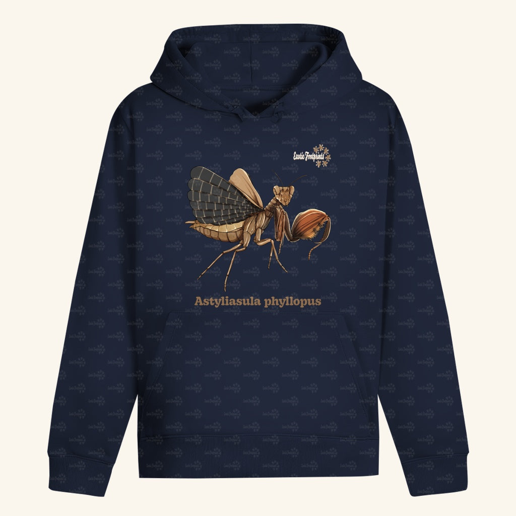 Unisex Bio Hoodie mit Bauchtasche | Riesenboxermantis Astyliasula phyllopus