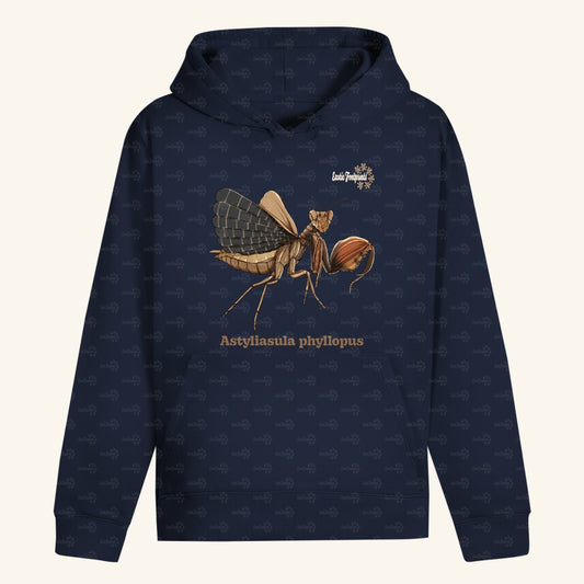 Unisex Bio Hoodie mit Bauchtasche | Riesenboxermantis Astyliasula phyllopus