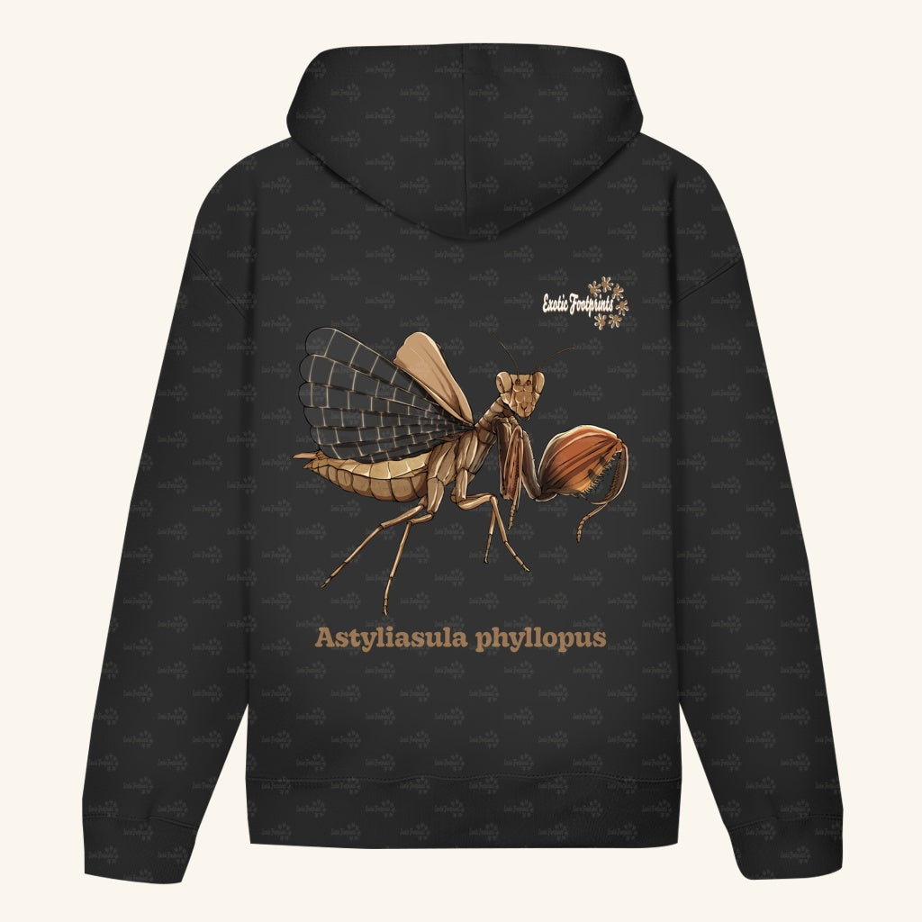 Unisex Bio Hoodie mit Bauchtasche | Riesenboxermantis Astyliasula phyllopus